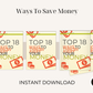 Ways To Save Money