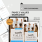 Family Values Worksheet