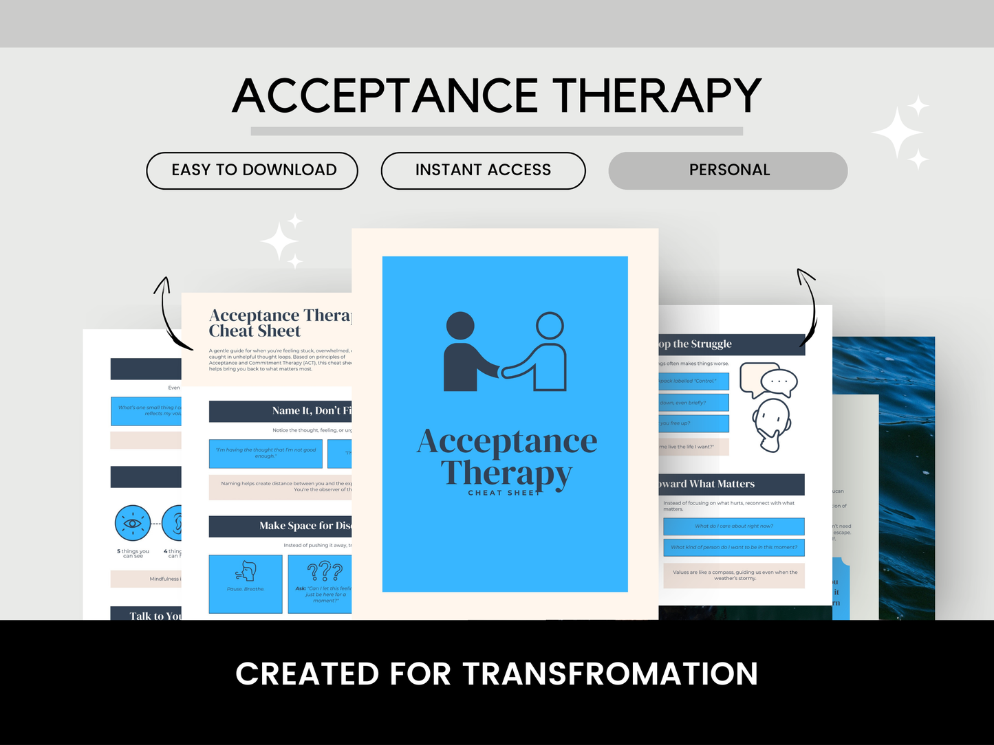 Acceptance Therapy Cheat Sheet