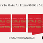 Ways To Make An Extra $1000 a Month