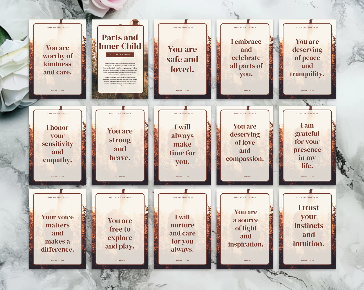 35 Parts and Inner Child Affirmation Cards