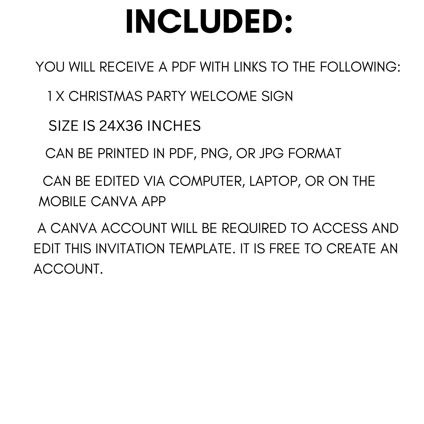 Christmas Party Welcome Sign