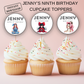 9th Birthday Cupcake Toppers Girl