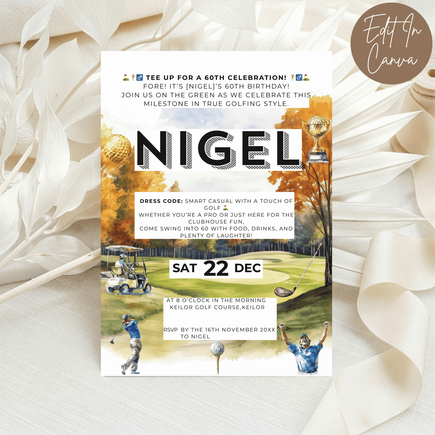 60th Birthday Invitation