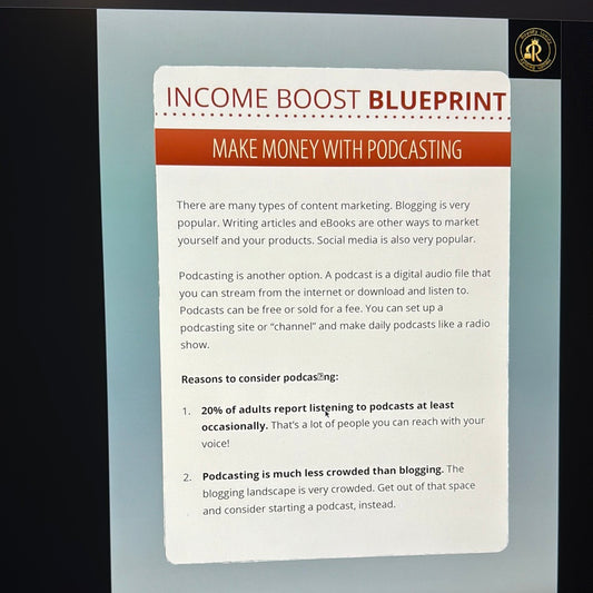 Income Boost Blueprint Make Money With Podcasting