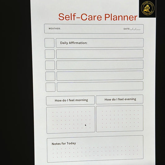 Self-Care Planner Minimalist Design