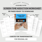 Screen Time Addiction Worksheet