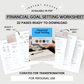 Financial Goal Setting Worksheets