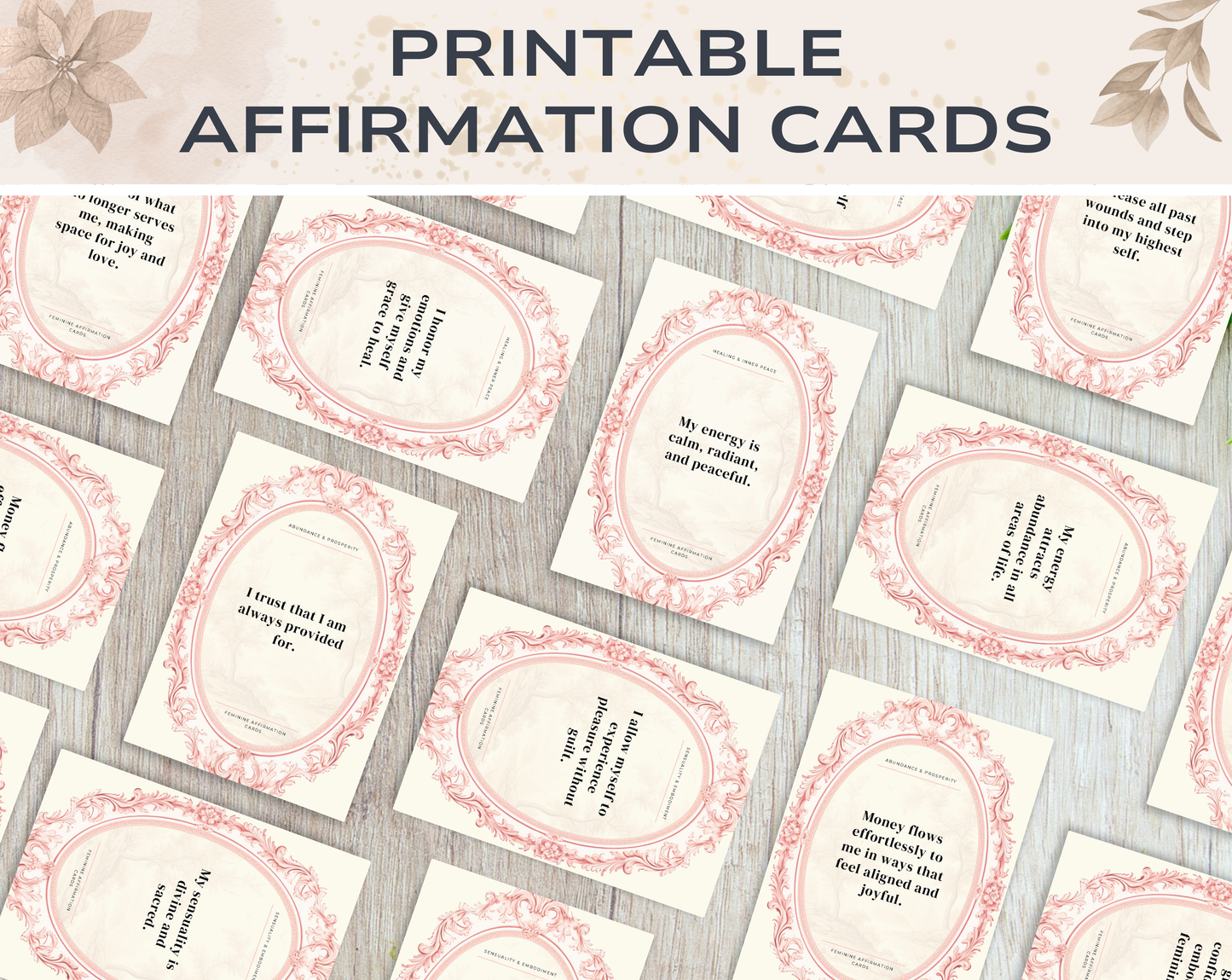 50 Feminine Affirmation Cards