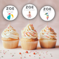 40th Birthday Cupcake Toppers Woman
