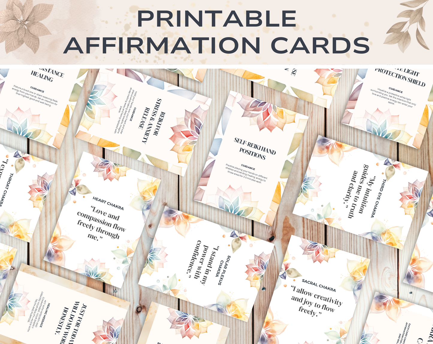 30 Chakra Affirmation Cards