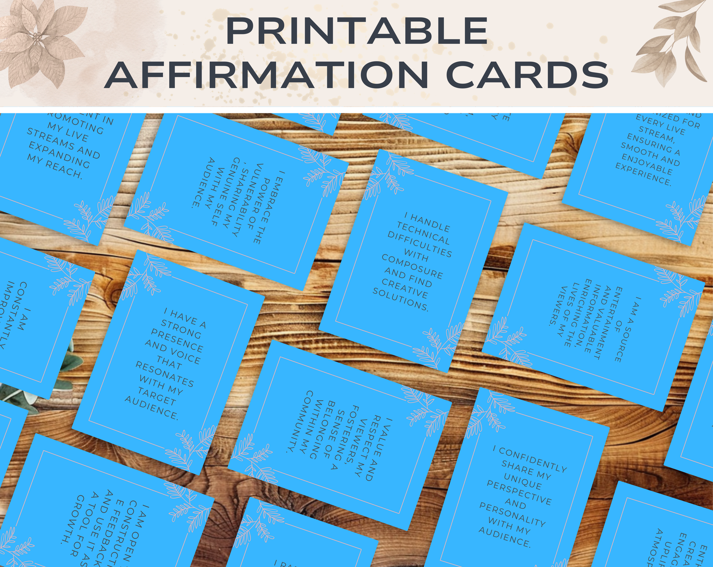 30 Streamer Affirmation Cards
