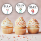 4th Birthday Party Cupcake Toppers Girl