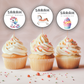 6th Birthday Party Cupcake Toppers Girl