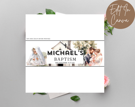 Baptism Hershey Chocolate Bar Wrapper