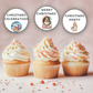 Christmas Party Cupcake Toppers