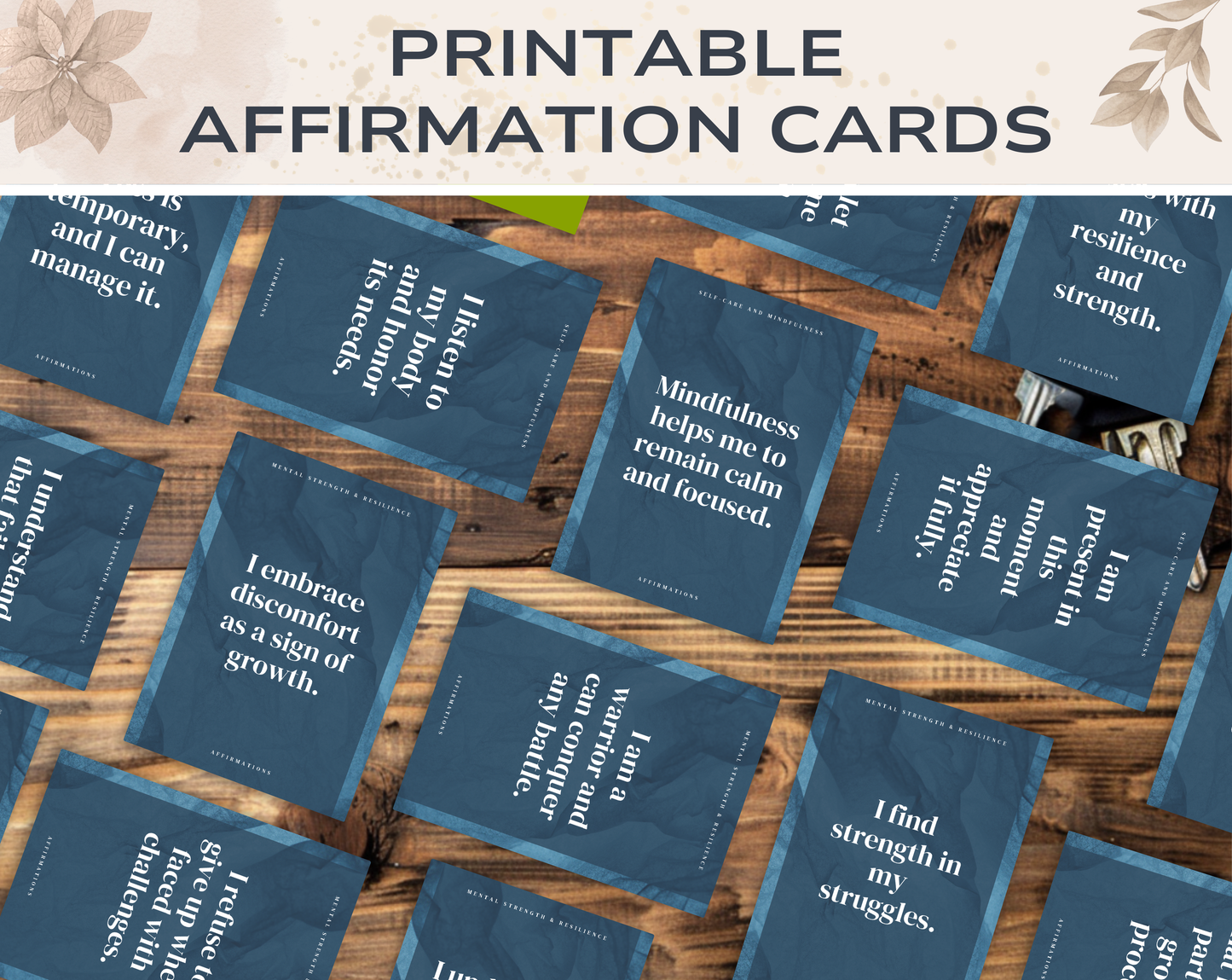 90 Mens Daily Affirmation Cards
