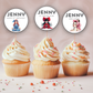 9th Birthday Cupcake Toppers Girl