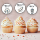 6th Birthday Party Cupcake Toppers Boy