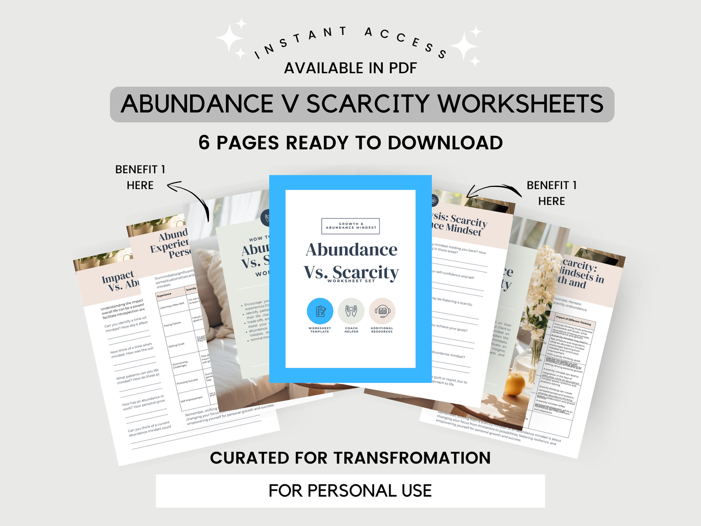 Abundance V Scarcity Worksheets