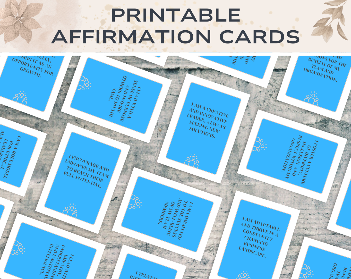 30 Business Leadership Affirmation Cards