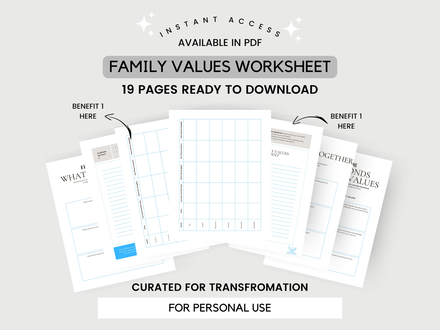 Family Values Worksheet