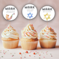 Bar Mitzvah Cupcake Toppers