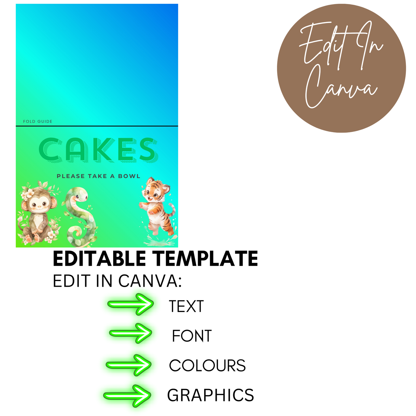 2nd Birthday Food Labels