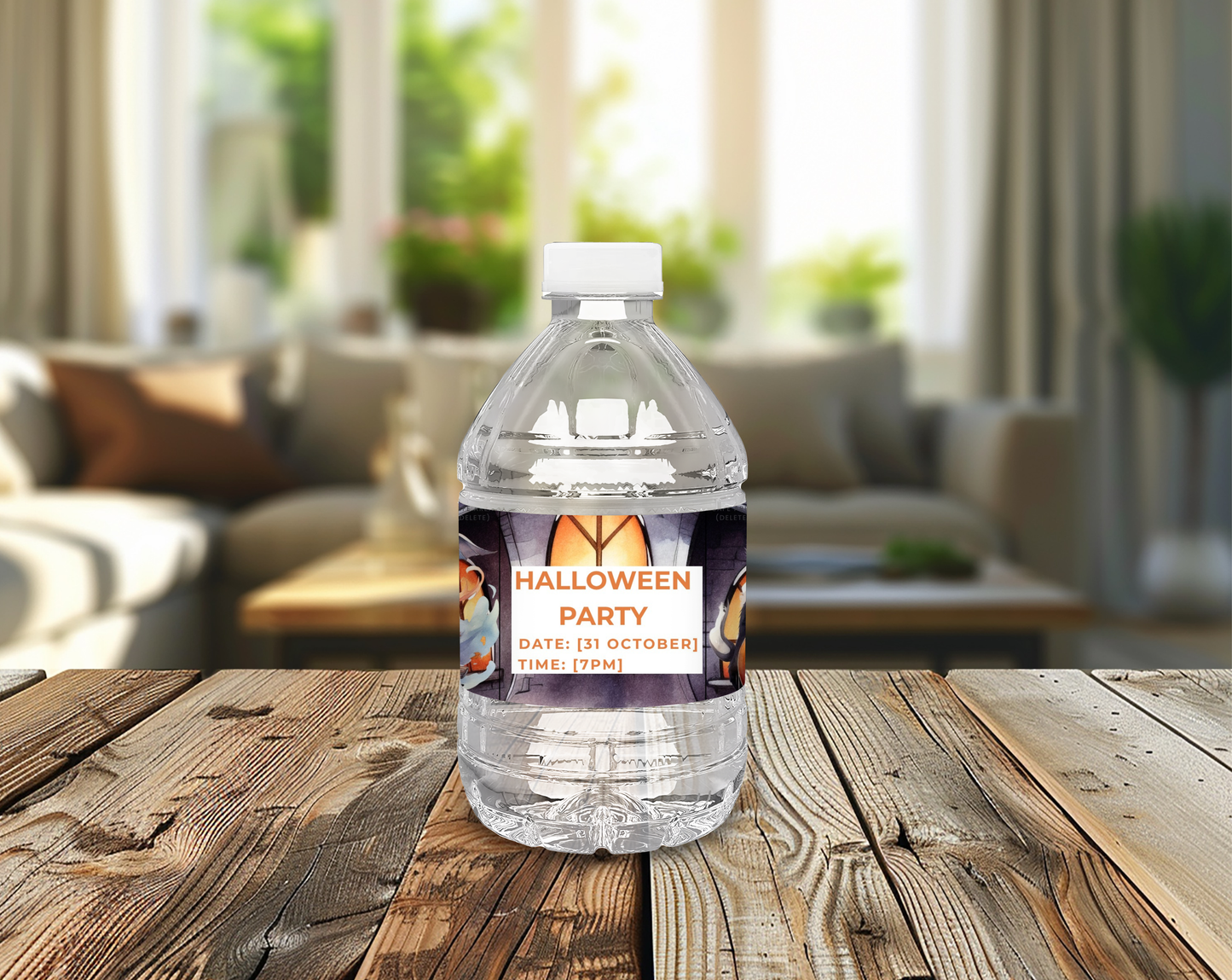 Halloween Water Bottle Label