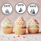 80th Birthday Cupcake Toppers Girl