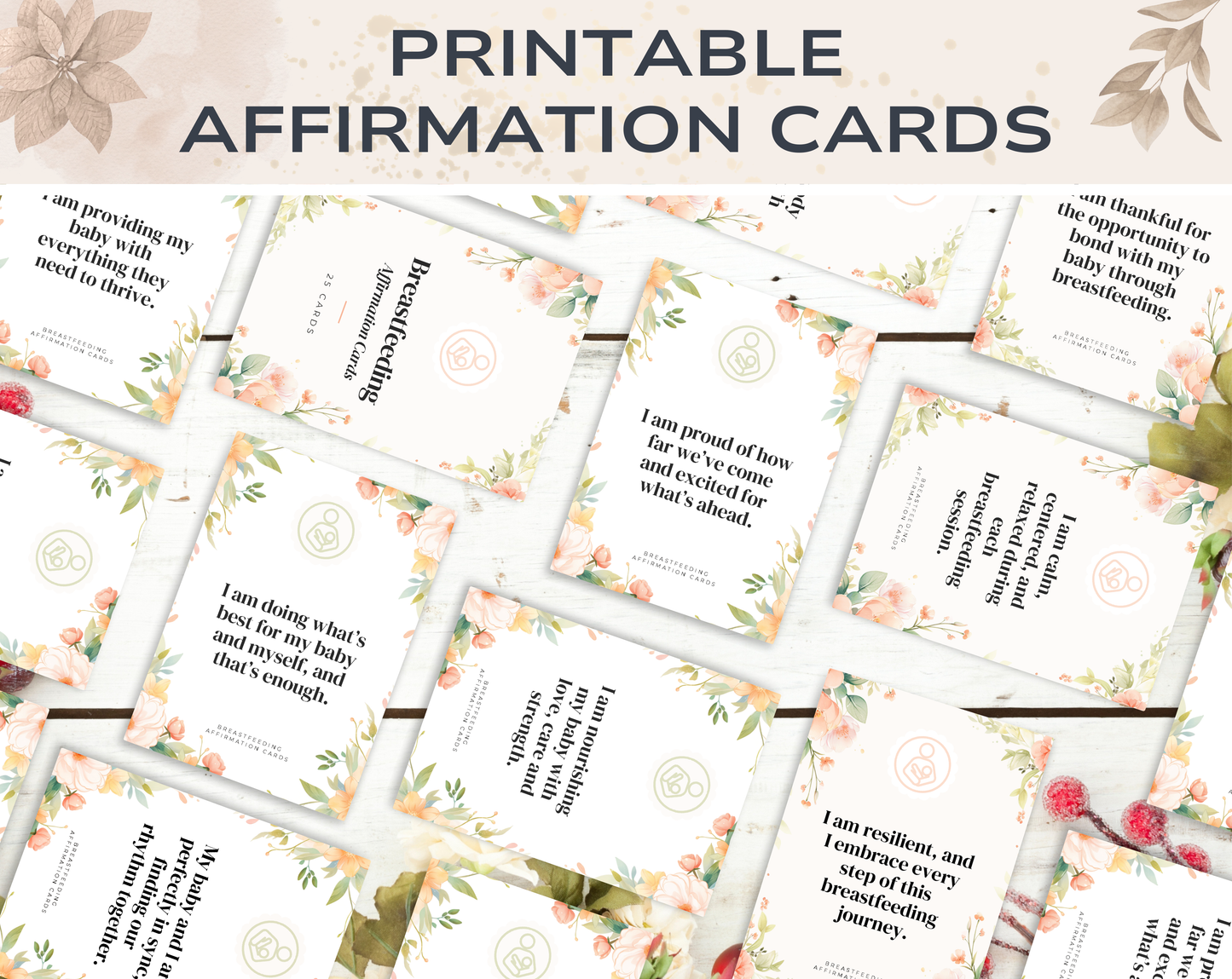 25 Breastfeeding Affirmation Cards