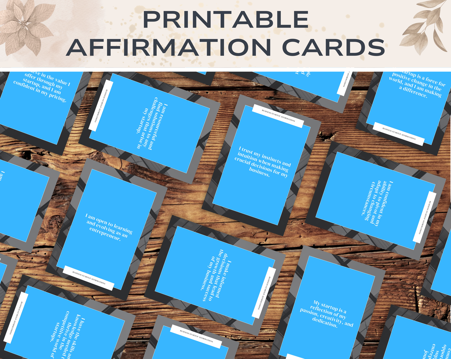 30 Business Startup Affirmation Cards