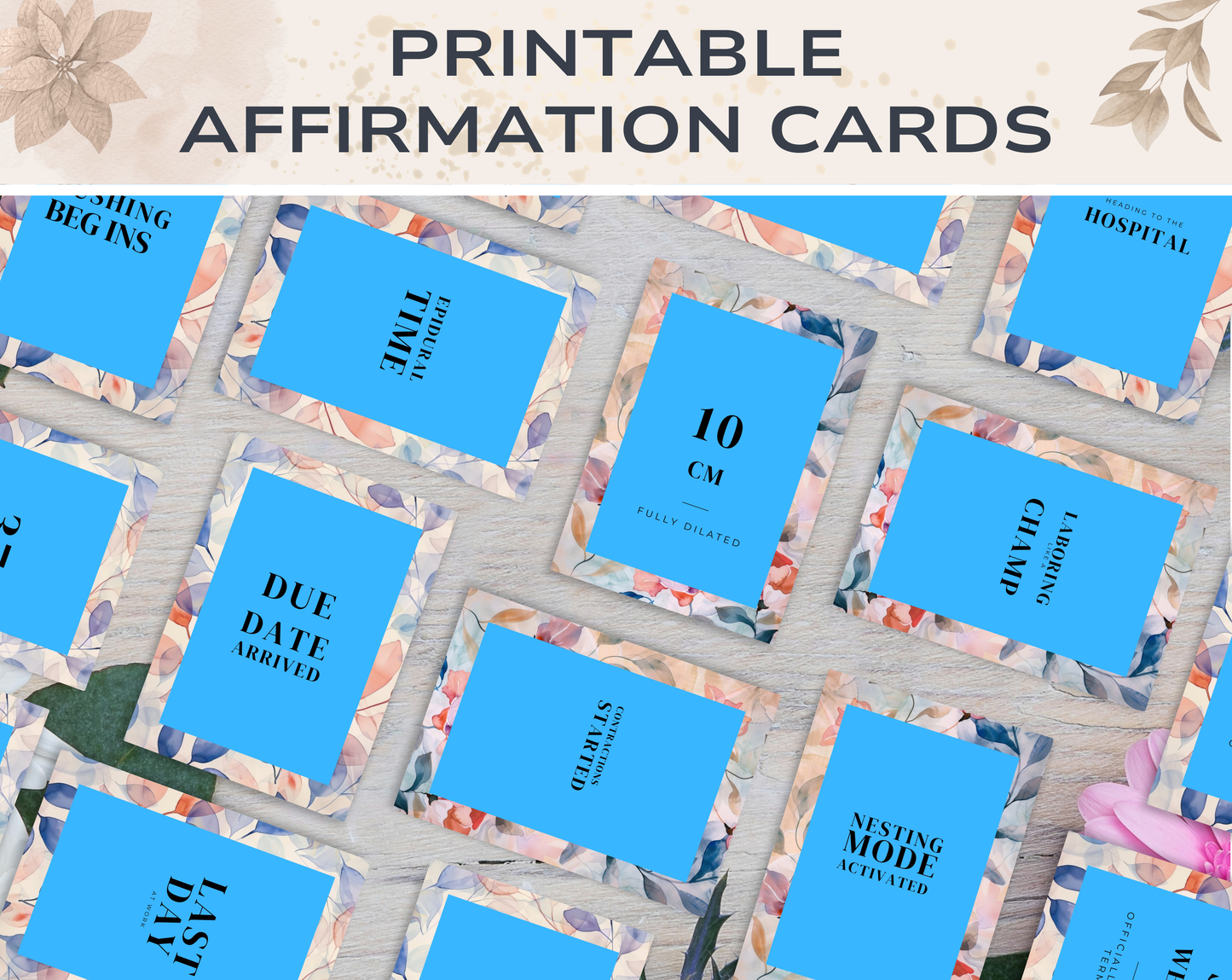 40 Pregnancy Milestone Cards