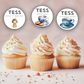 7th Birthday Cupcake Toppers Girl
