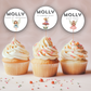 8th Birthday Cupcake Toppers Girl