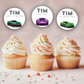 4th Birthday Party Cupcake Toppers Boy