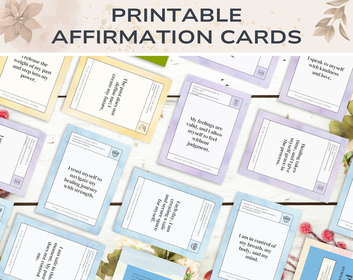 30 PTSD Affirmation Cards