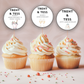 25th Anniversary Cupcake Toppers