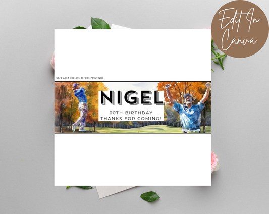 60th Birthday Chocolate Bar Wrapper