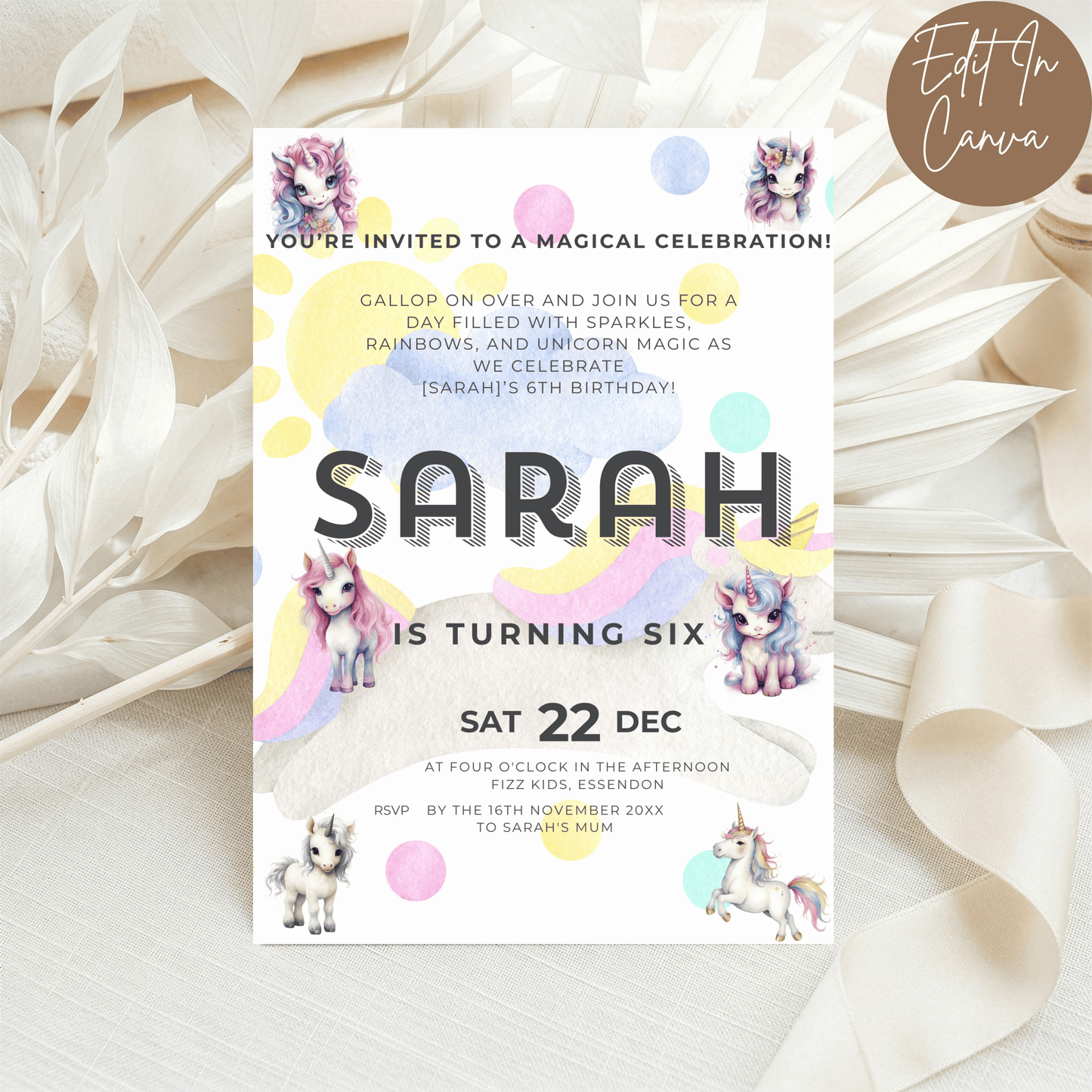 6th Birthday Invitation