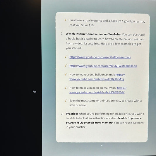 Income Boost Blueprint Balloon Animals