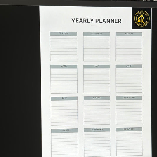 Yearly Planner Minimalist Design