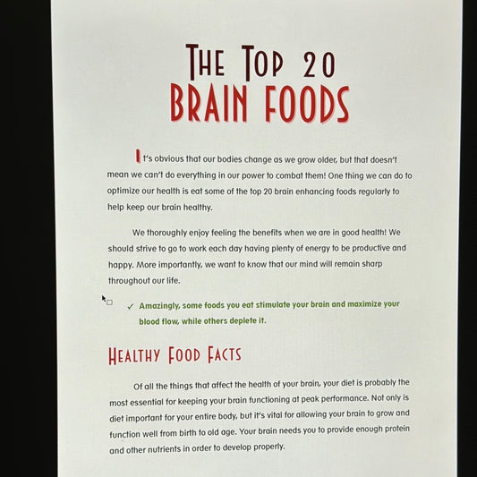 Top 20 Brain Foods