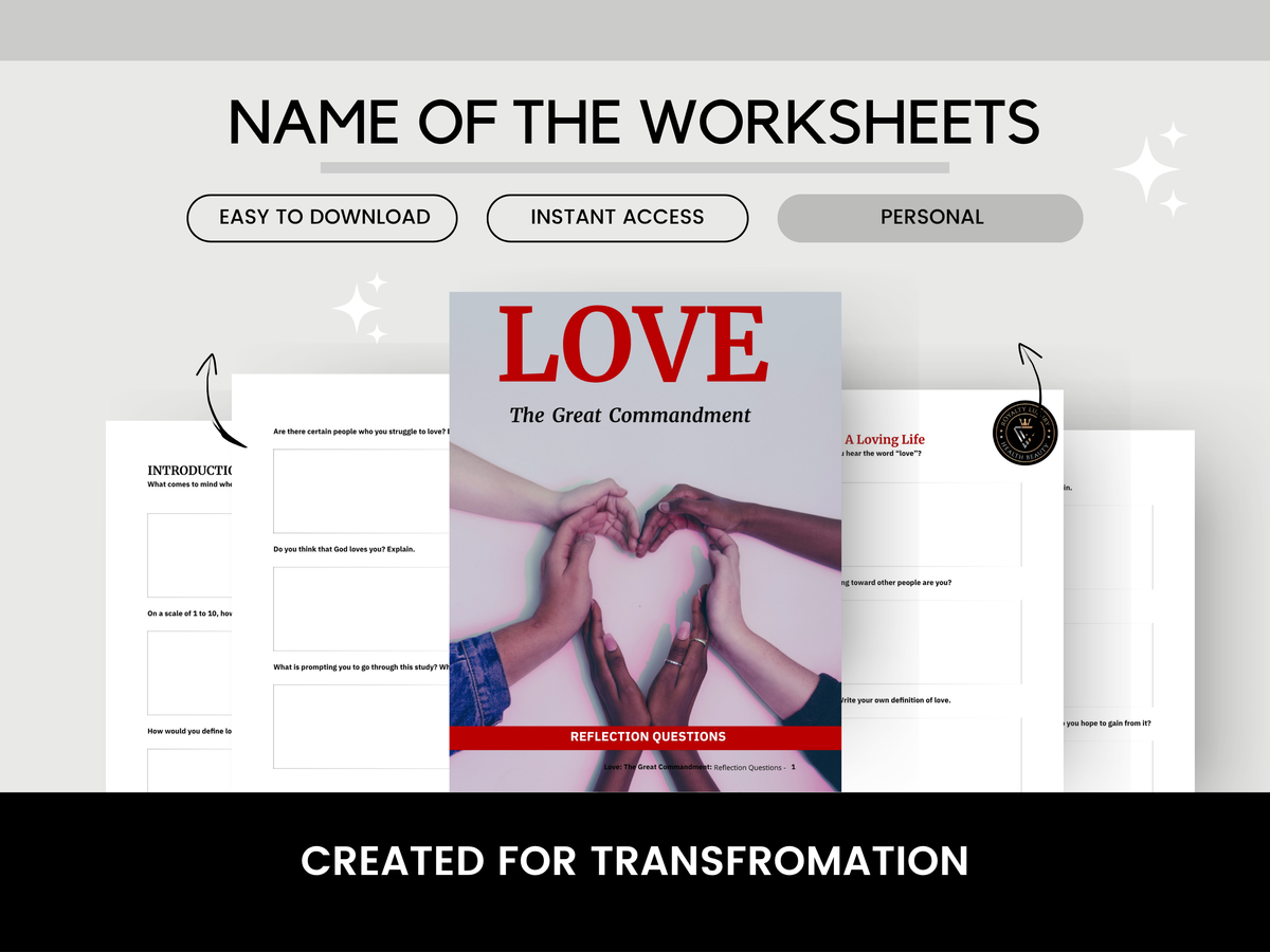 Great Commandment Bible Study Worksheet