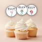 4th Birthday Party Cupcake Toppers Girl