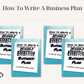 How To Write A Business Plan