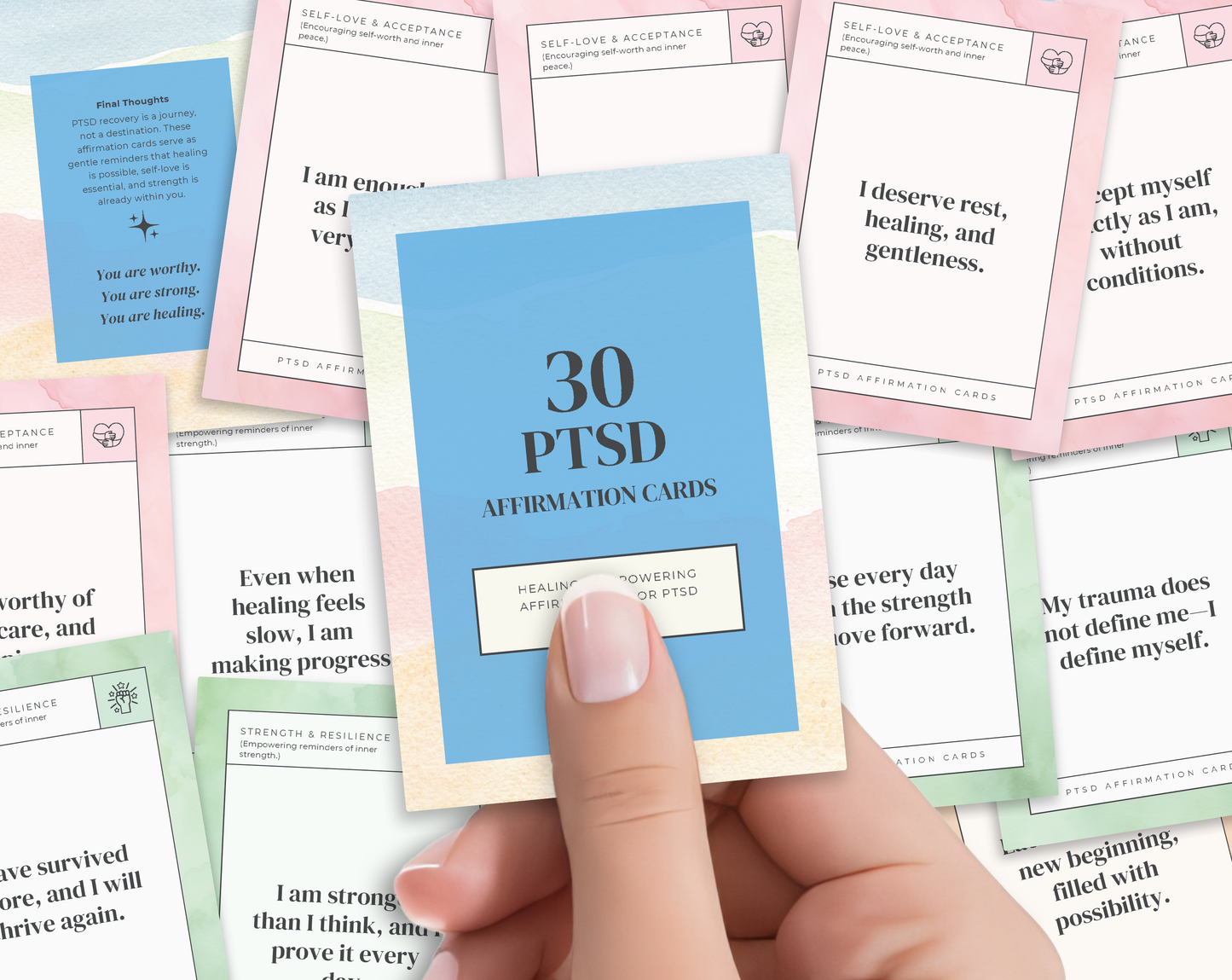 30 PTSD Affirmation Cards