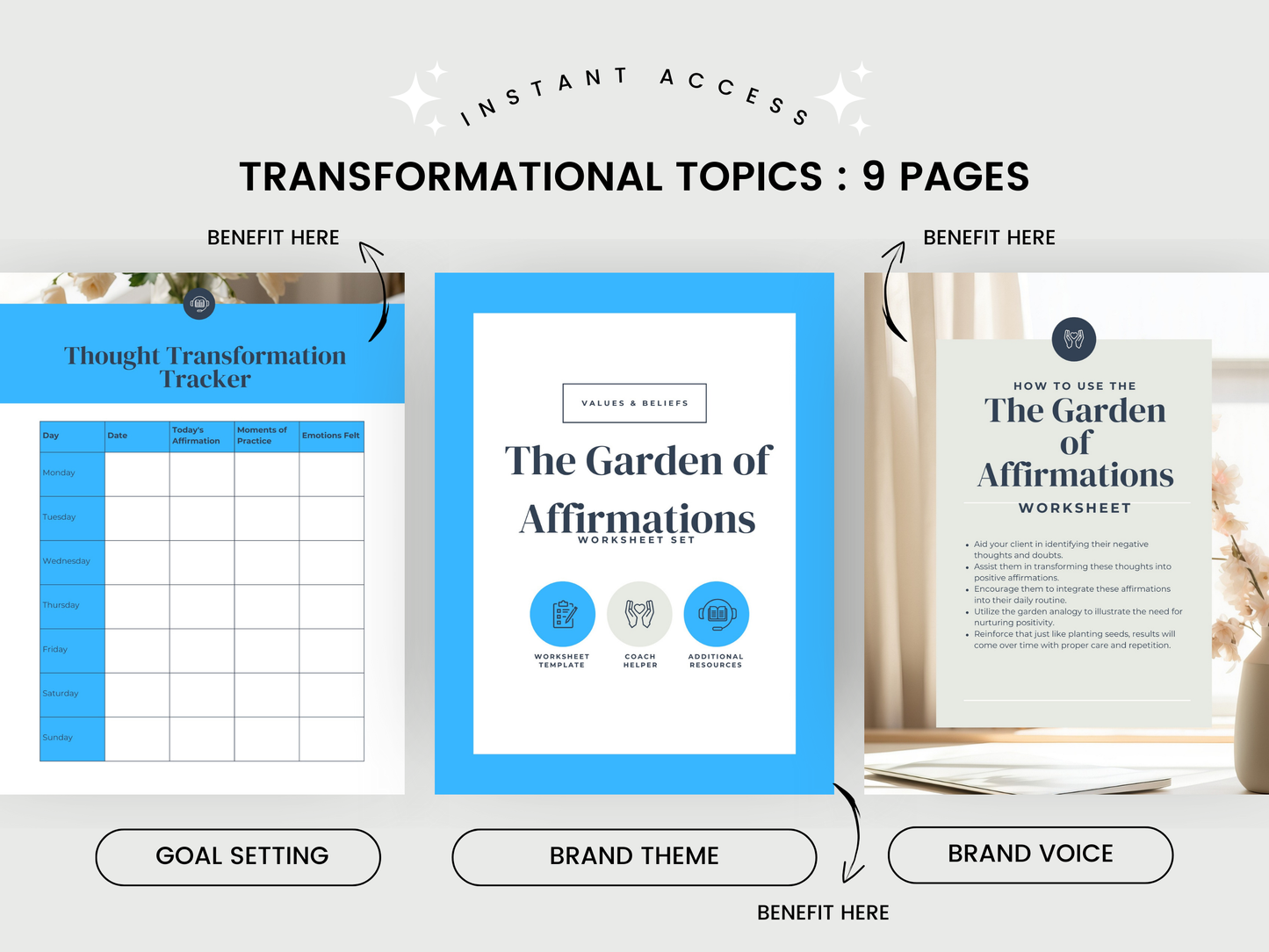 The Garden of Affirmations Worksheets