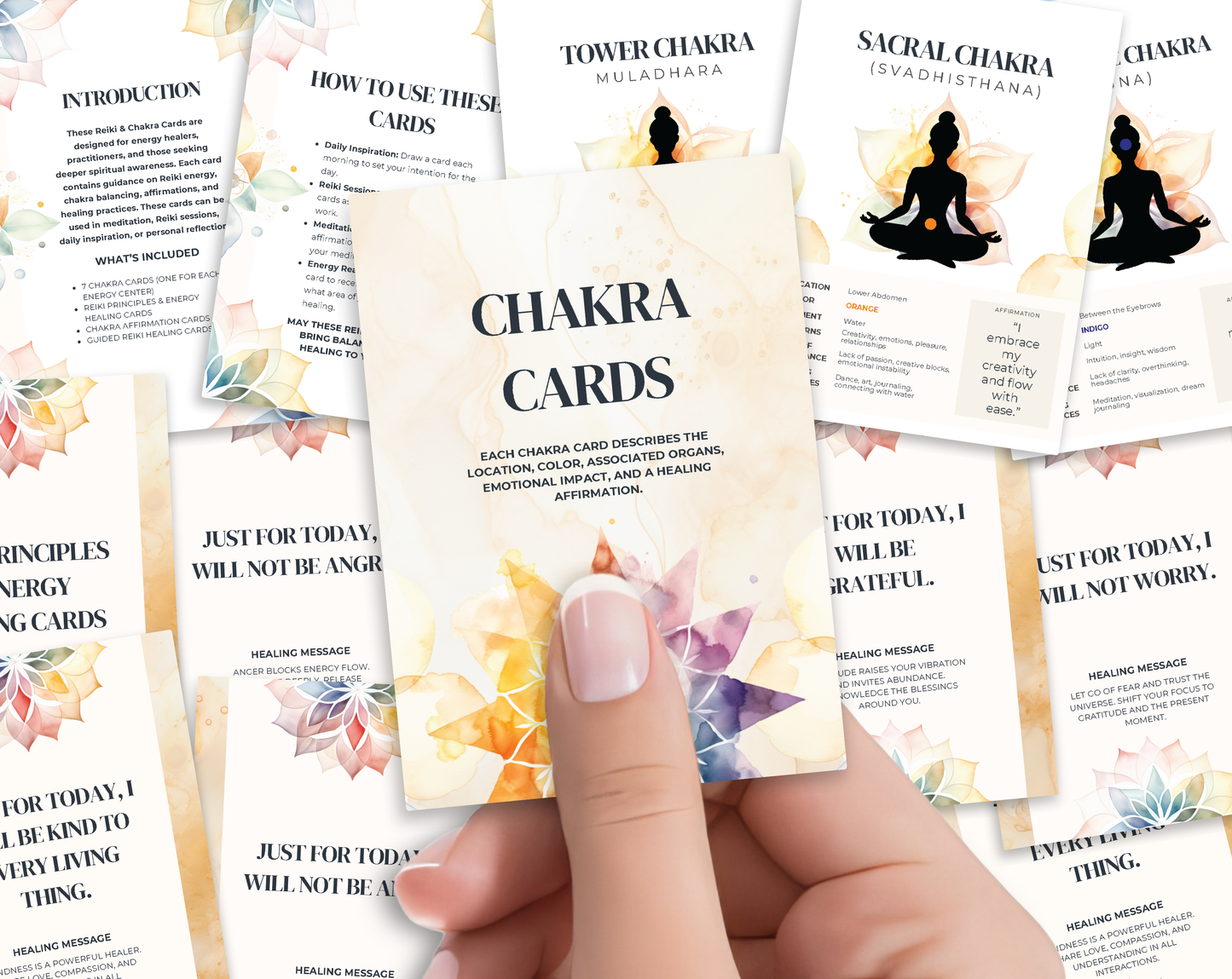 30 Chakra Affirmation Cards