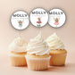 8th Birthday Cupcake Toppers Girl